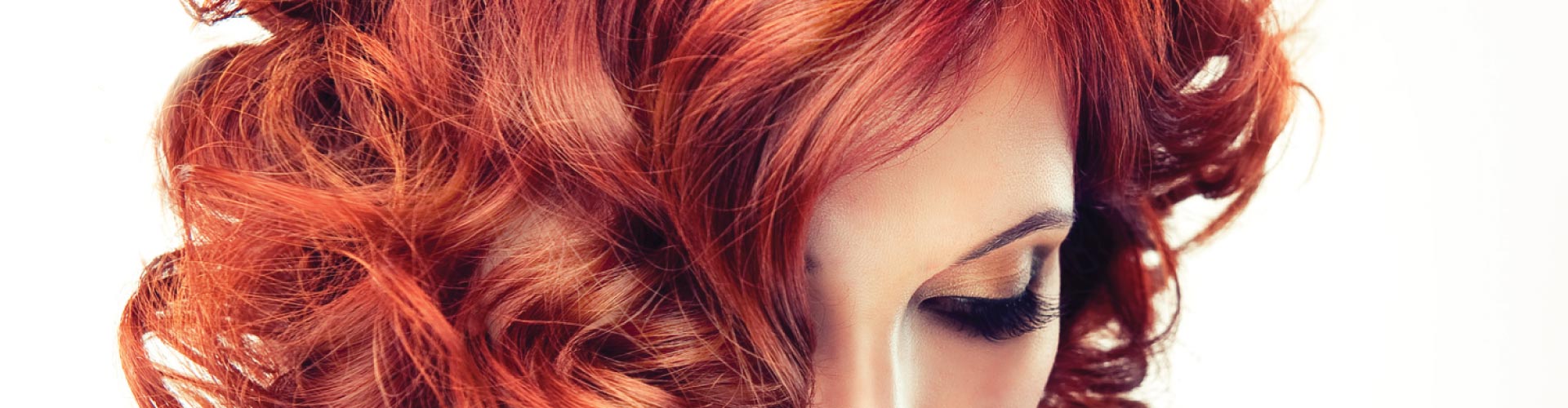 woman with beautiful styled red hair